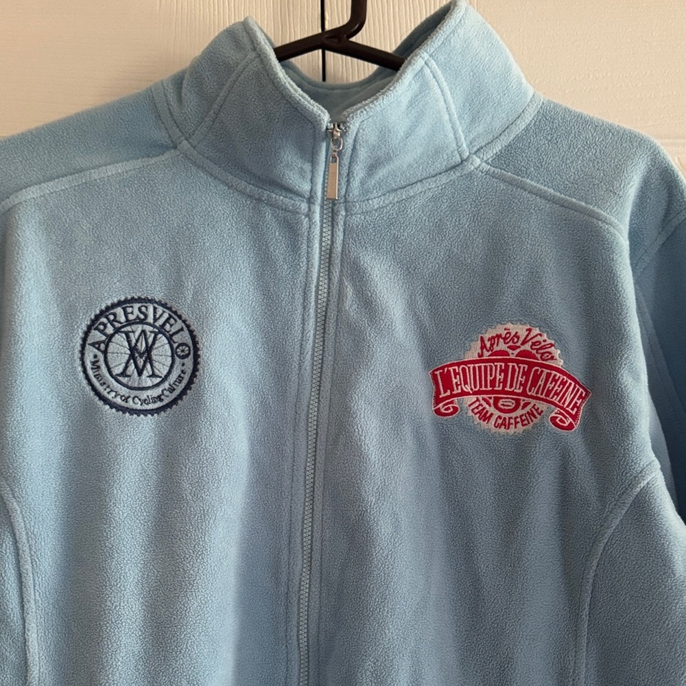 Light Blue Après Vélo Fleece Jacket cycling